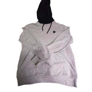 Vintage RVCA Hoodie Mens Medium Gray Faded Pullover Sweater